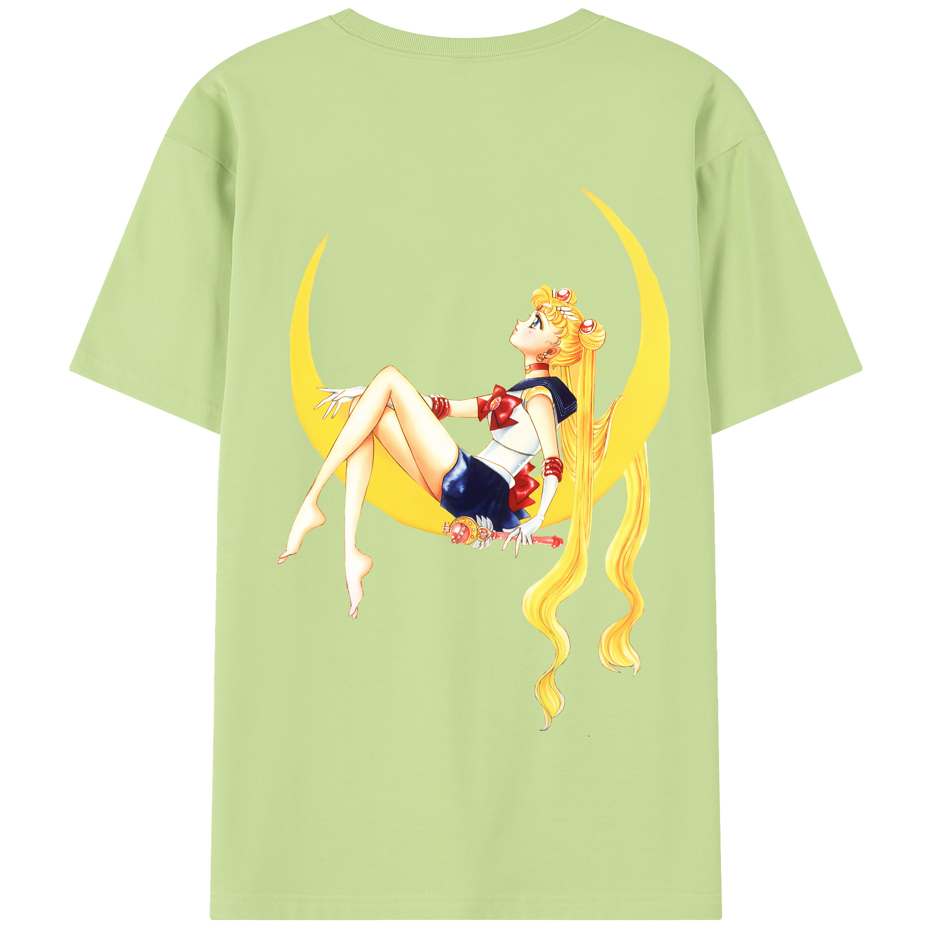 （画像用） 美少女戦士セーラームーン 月野 うさぎ つきの うさぎ Sailor Moon Tsukino Usagi 綿100％半袖Tシャツ（背面プリント）